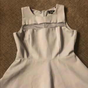 Grey sheer A-line dress